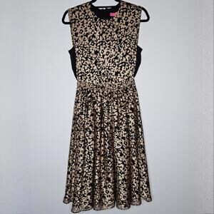 NWT Catherine Malandrino Women's Gold/Black/Chelsea Hotel Dress Size 4
